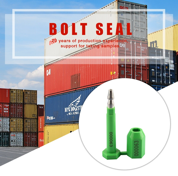 High Security Anti-Spin Bar Code Container Bolt Seal Self-Lock Single Use Steel Bolt Seal