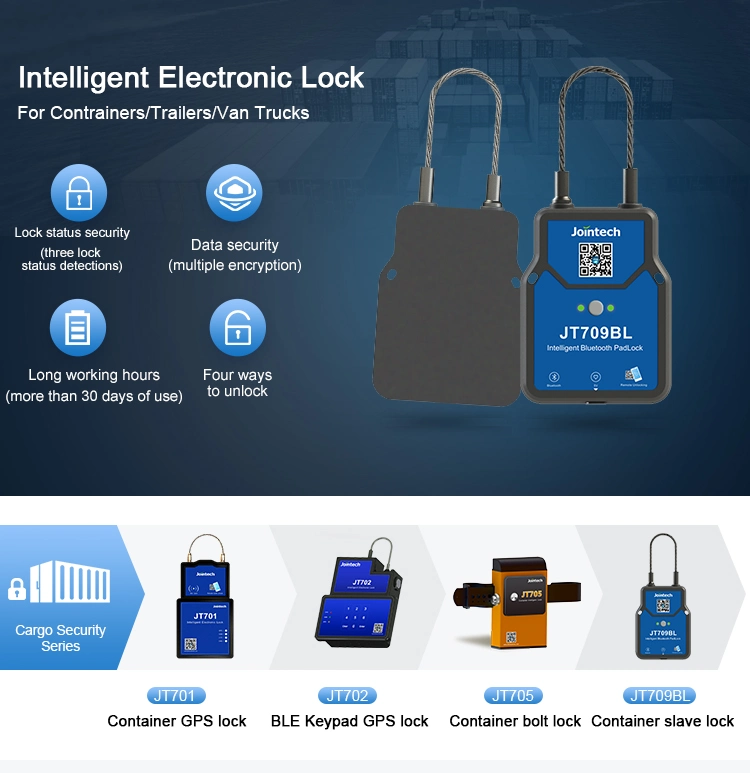 Jiontech GPS Padlock Tracker Tracking Systems Electronic Tracking Seal for Containers and Trucks
